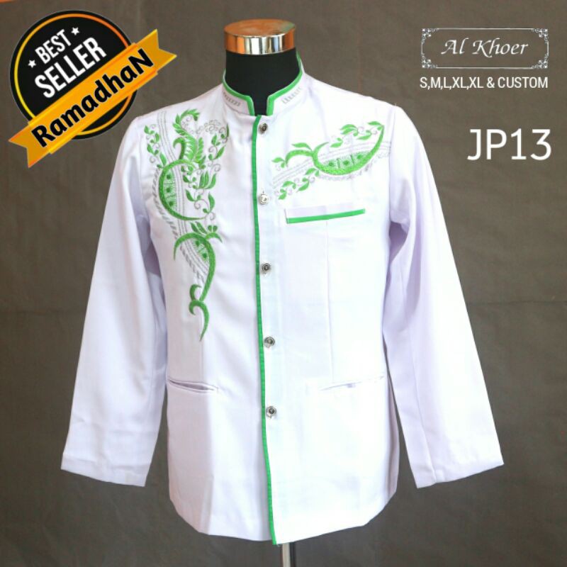 Baju koko Jasko Jas koko bordir modern / Busana muslim pria / Koko bordir / Seragam keluarga Exlusiv
