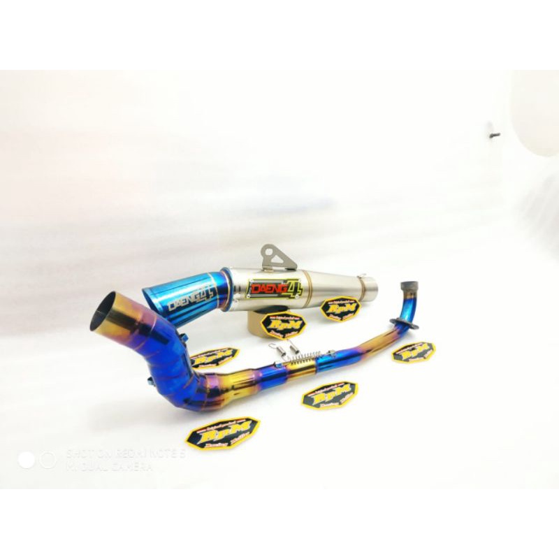 Knalpot Daeng Sai4 Twotone Supra x 125 - Karisma - Blade - Revo fi