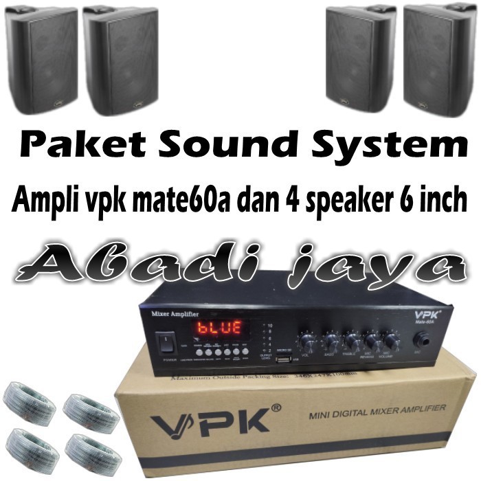 paket sound system vpk mate60a dan vpk V776P 6 inch 4pcs ORYGINAL
