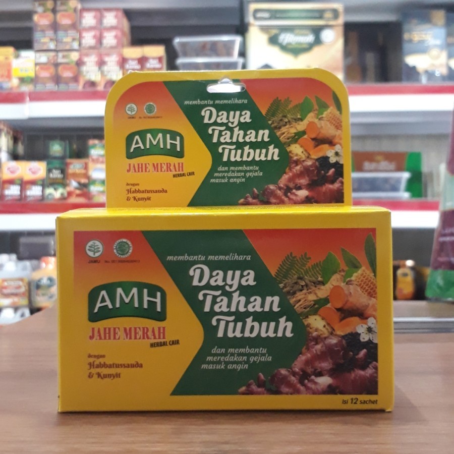 

AMH jahe Merah Herbal Tolak Angin Cair isi 12 sachet