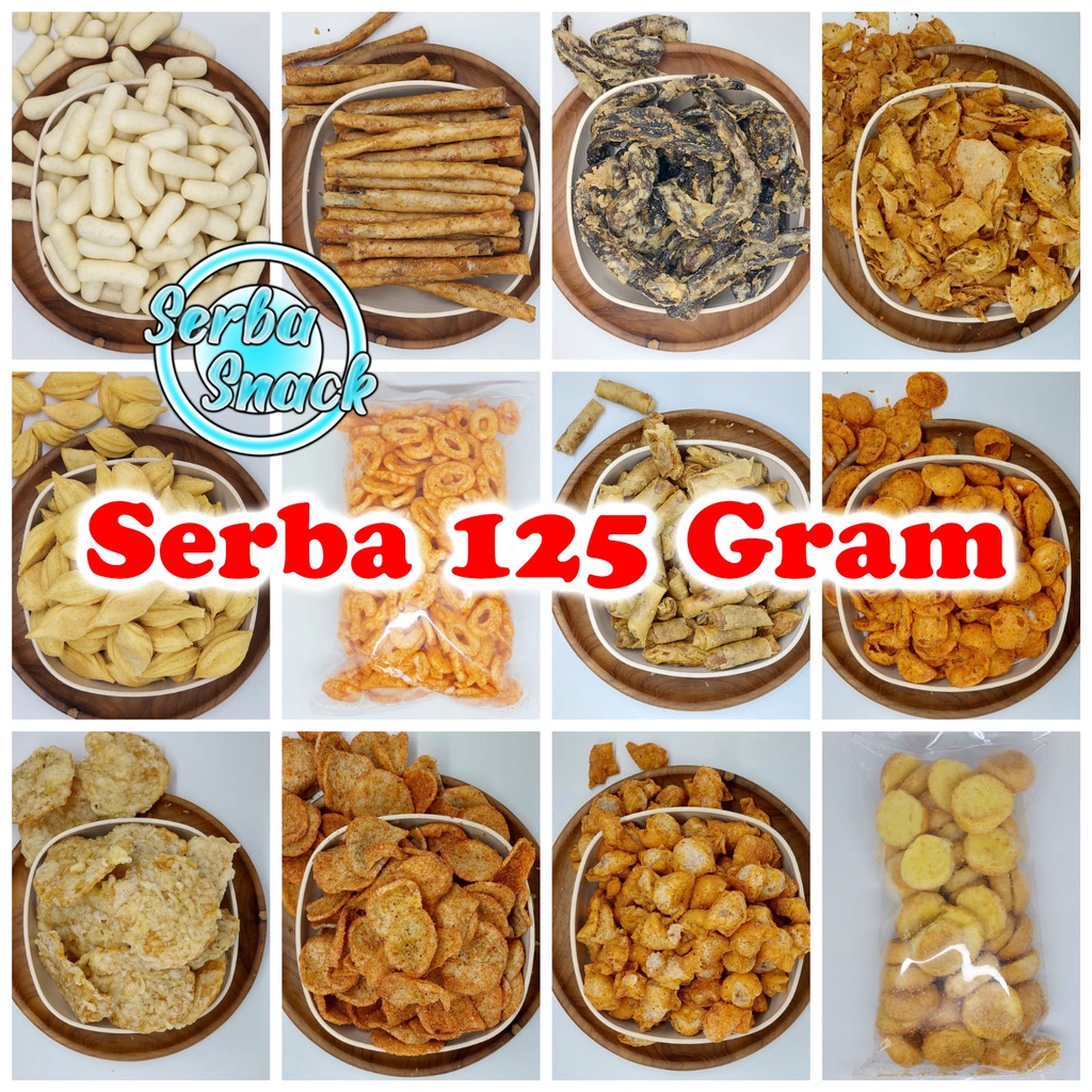 

Cemilan Kiloan Serba Asin Gurih Manis 125 gram Makanan Ringan Jajanan Anak Anak