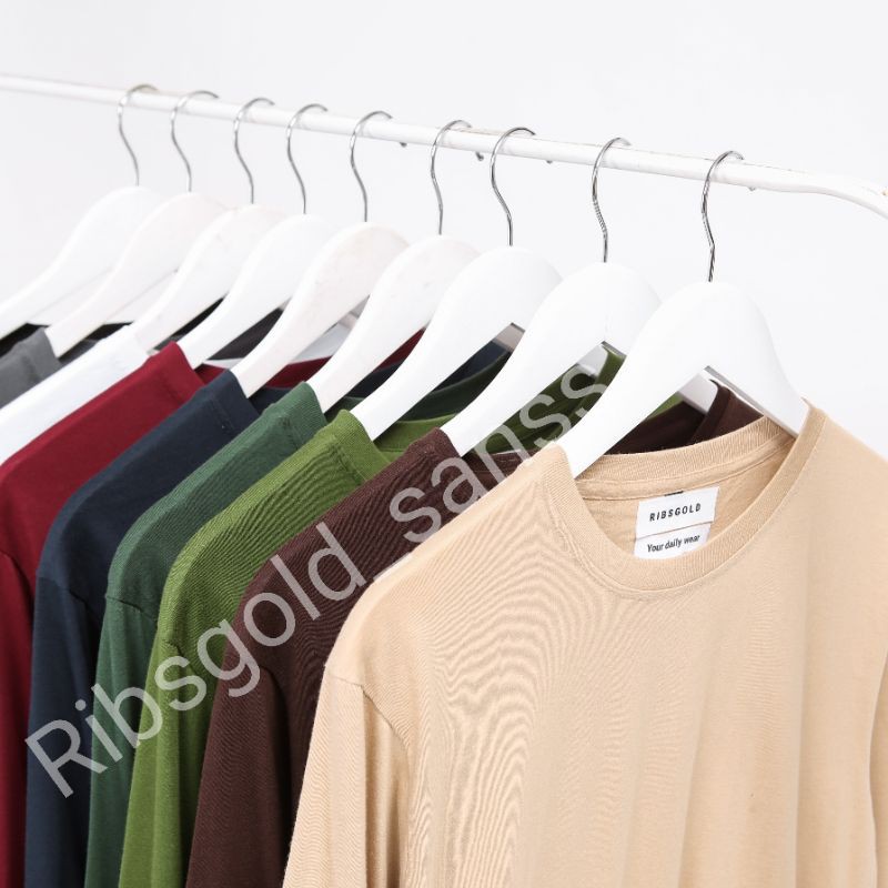 KAOS LENGAN PANJANG / KAOS POLOS  / KAOS POLOS PANJANG / KAOS / KAOS LENGAN PANJANG RIBSGOLD