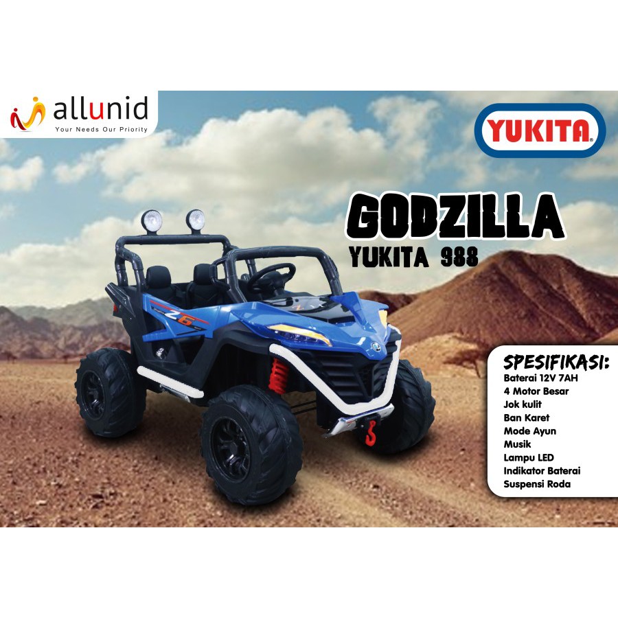 Mainan Mobil Aki Yukita 988 Godzilla