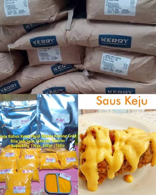 Cheese powder kerry cheztone 1kg kuning original halal keju bubuk saus bumbu tabur sauce termurah