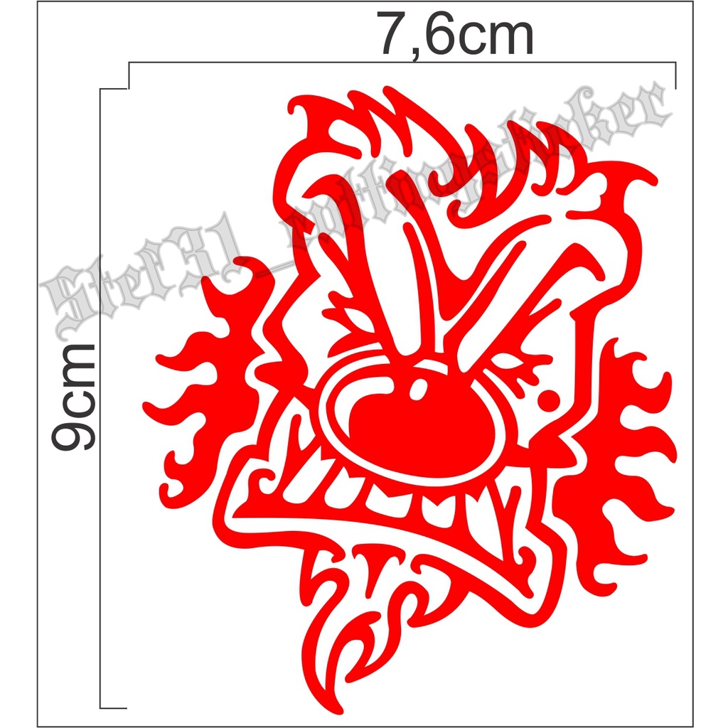 

sticker cutting gambar badut seram