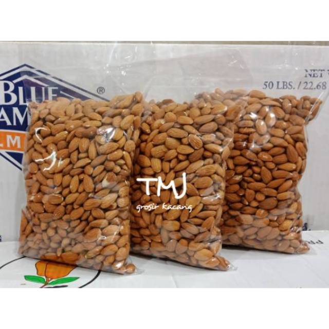 KACANG ALMOND PANGGANG KUPAS PREMIUM 1KG (ROASTED)