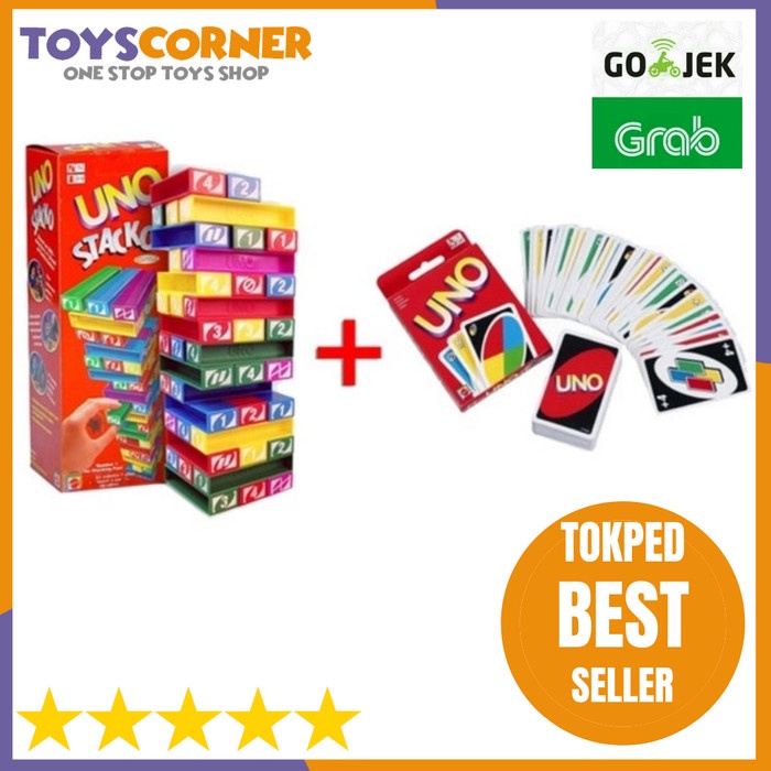 KARTU-PERMAINAN- PAKET UNO STACKO + UNO CARD -PERMAINAN-KARTU.