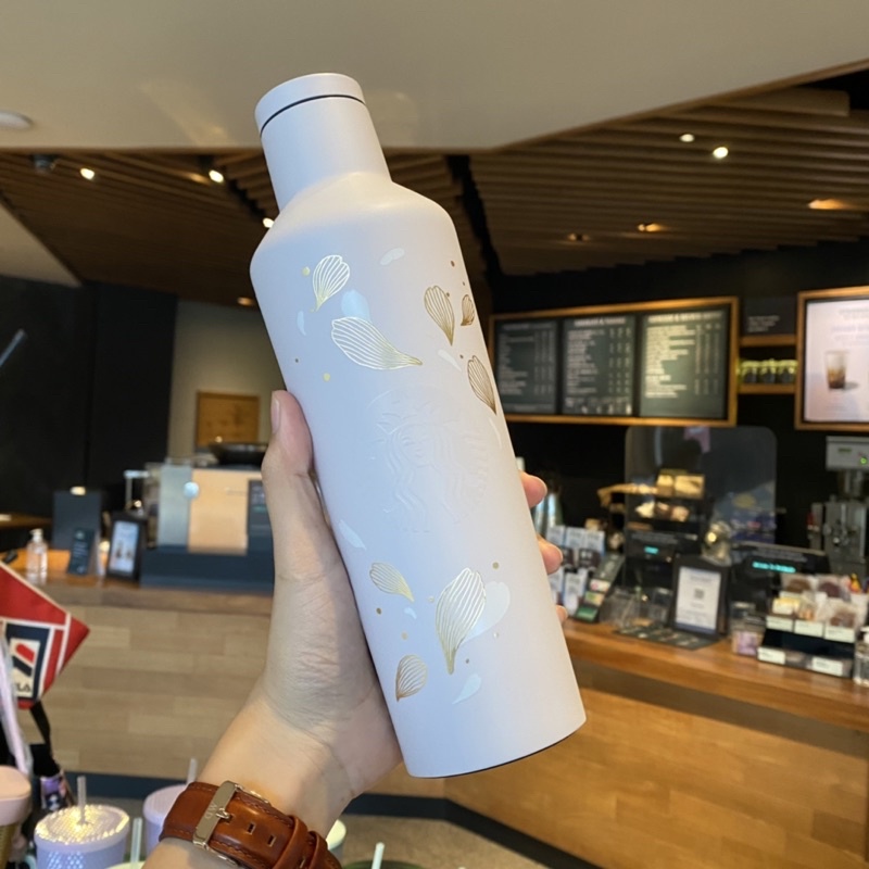 starbucks tumbler spring 2022 cork circle waterbottle stainles 16oz