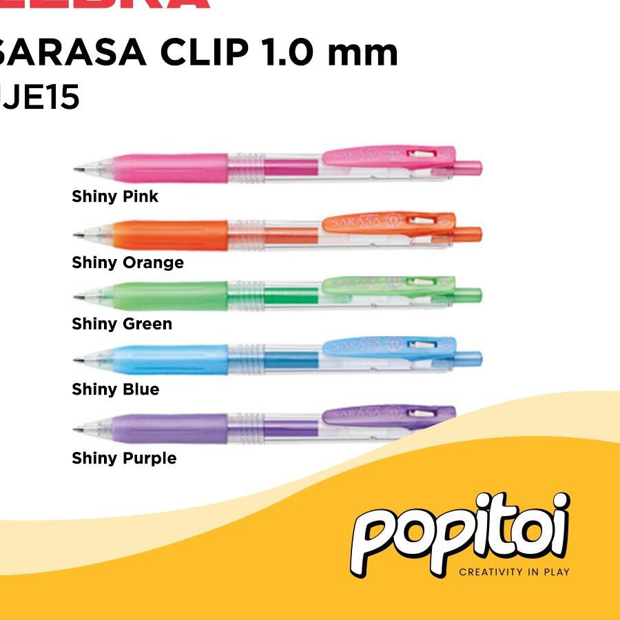 

Original ZEBRA SARASA CLIP JJE15 Gel Pen 1.0 mm Shiny Series Pulpen
