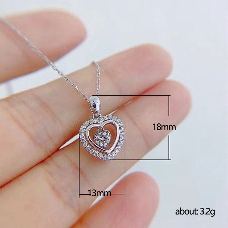 Kalung Dengan Liontin Bentuk Hati Model Hollow Out Untuk Wanita