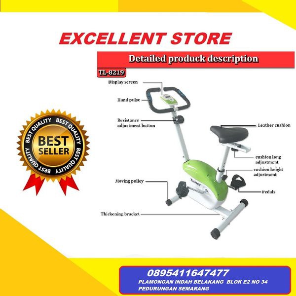 gratis ongkir jual toko sepeda statis magnetik TL 8219 cod semarang demak kendal  yogyakarata