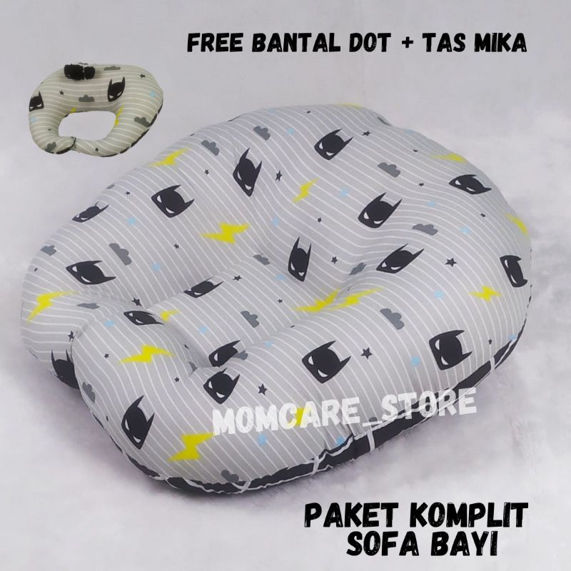 Paket komplit / Sofa bayi + Bantal dot +Tas mika-PAKETKOMPLIT#86