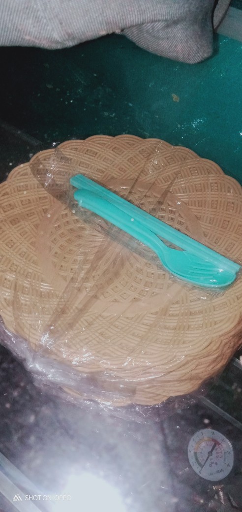 B-123 Piring Rotan Plastik Lusinan Isi 12 Pcs Per Lusin Bq