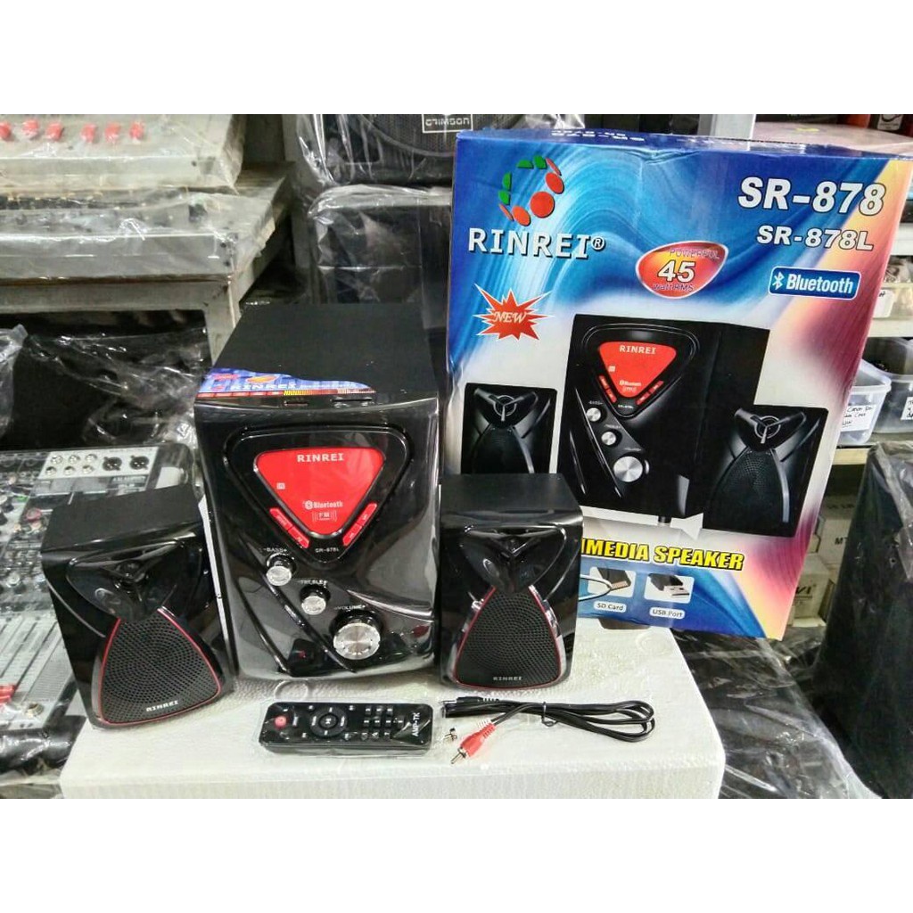 Speaker Rinrei SR-878L Speaker Bluetooth Speaker Multimedia 2.1 Super Bass RINREI SR 878L COD Murah Kemana Saja | FMS