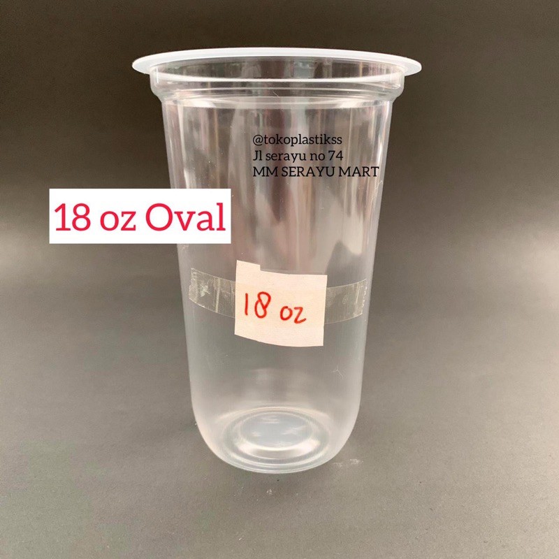 Gelas Plastik Oval Starindo 18Oz Tebal 8gr