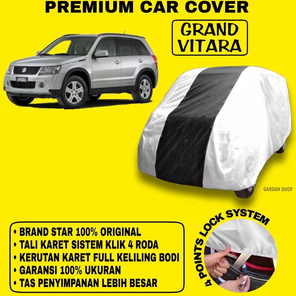 Body Cover GRAND VITARA SILVER HITAM Penutup Bodi Mobil Grand Vitara Waterproof PREMIUM