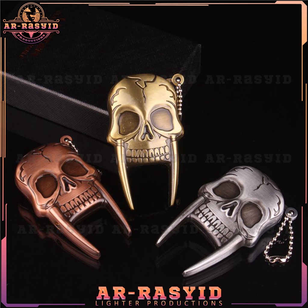 Korek Api Las Gas Push Dagger Tengkorak Skull BISA COD