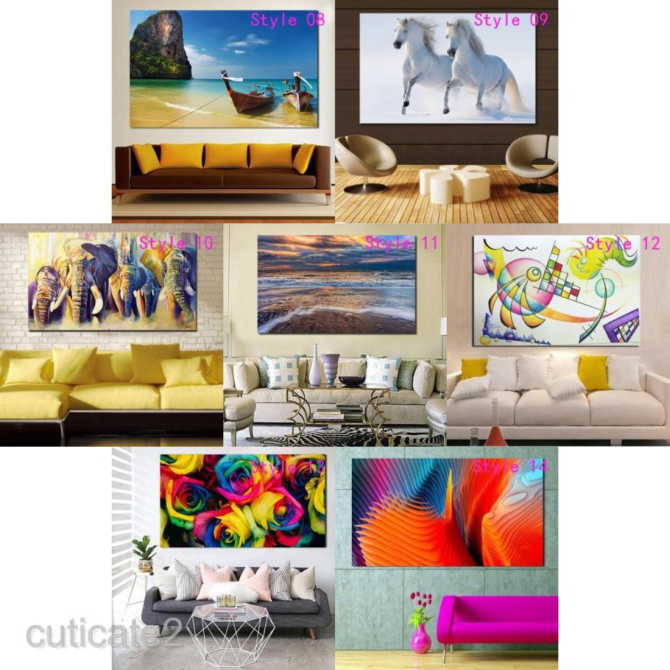 CUTICATE2 Canvas Print Painting Wall Art Crafts For Living Room Bedroom Dining Room Shopee Indonesia