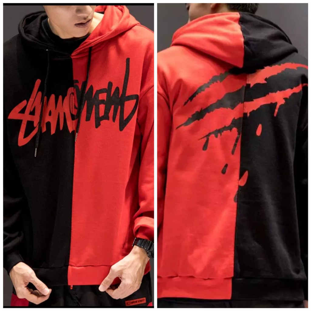 QFS SWEATER MONSTER KOMBINASI SABLON / MERAH / PUTIH