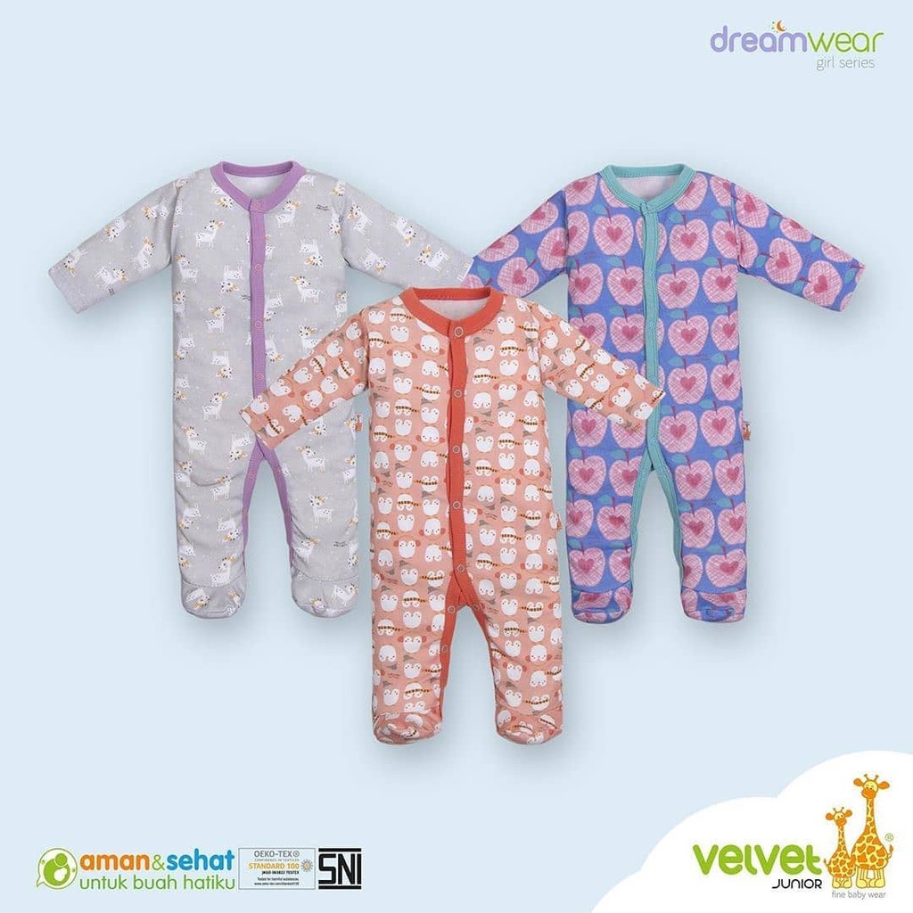 Velvet Junior Dreamwear Sleepsuit Sleepwear Anak VLP