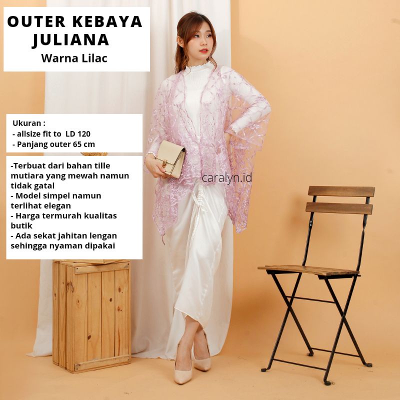 OUTER KEBAYA JULIANA OUTER KEBAYA TILLE GLITER MUTIARA