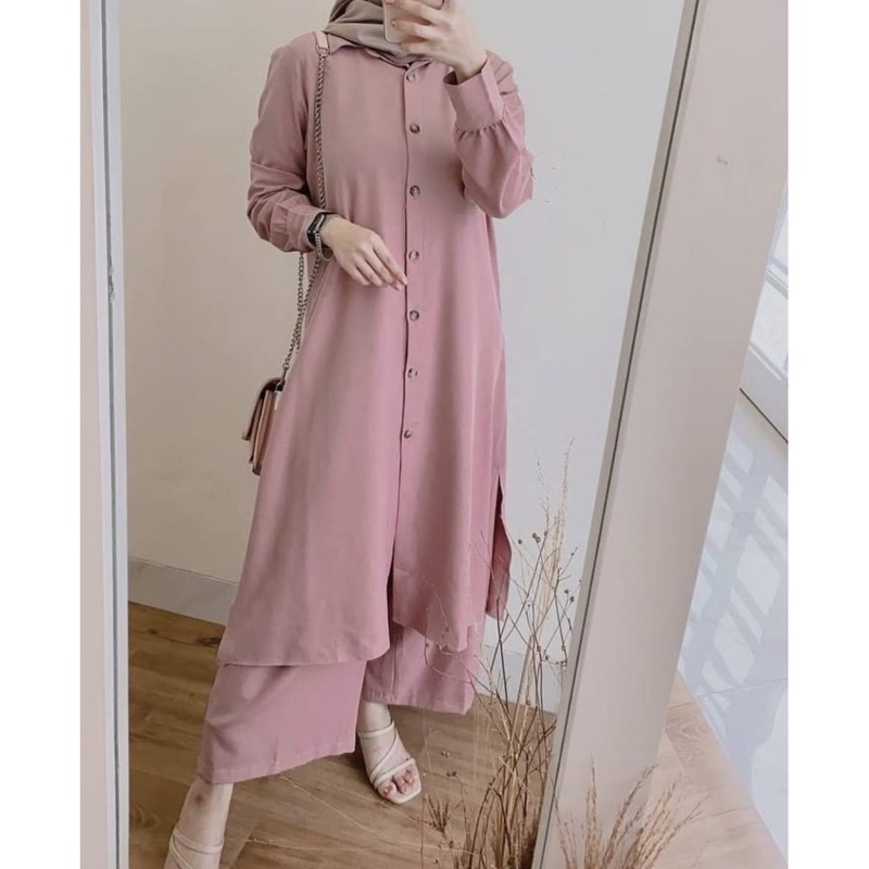 (DBY) ONE SET TUNIK ESSELA DAILY BUSUI WANITA TUNIK SET MOSCREPE