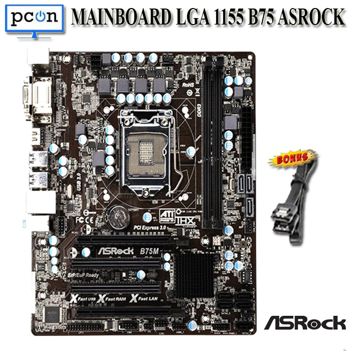 MAINBOARD INTEL SOKET LGA 1155 B75  ASROCK USB 3.0 HDMI