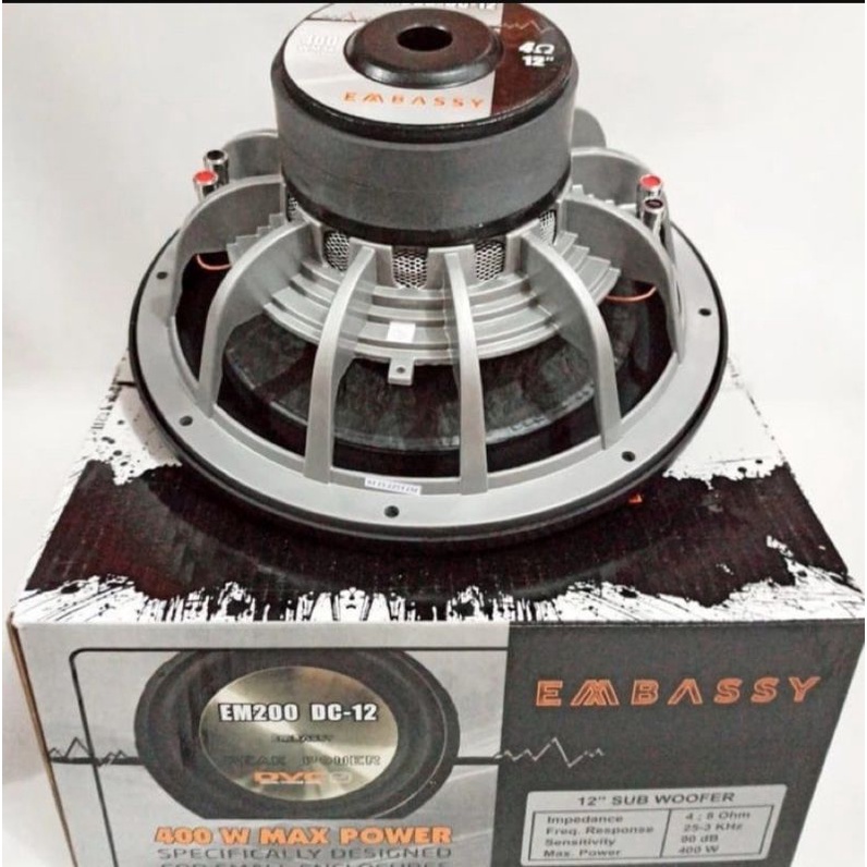 Subwoofer Embassy 12 in EM200 EM 200 Double magnet