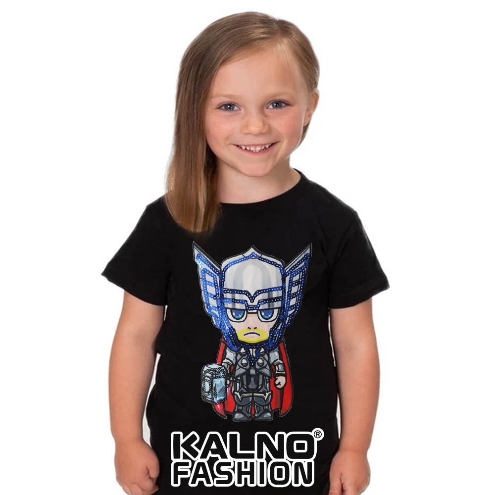 kaos baju anak THR umur 1 - 7 tahun, baju anak super hero, baju anak karakter