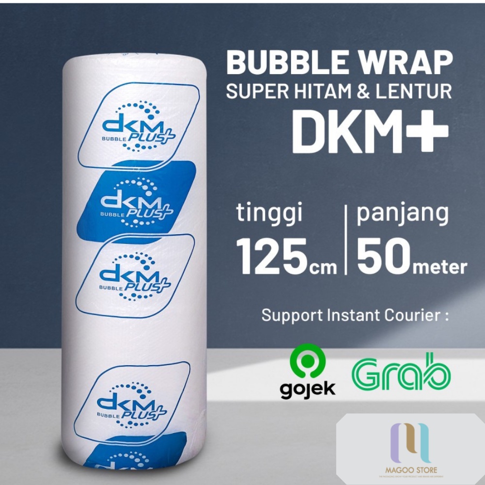 

Paling Bagus - PLASTIK BUBBLE WRAP BIRU (Merk DKM, 125cm x 50m)