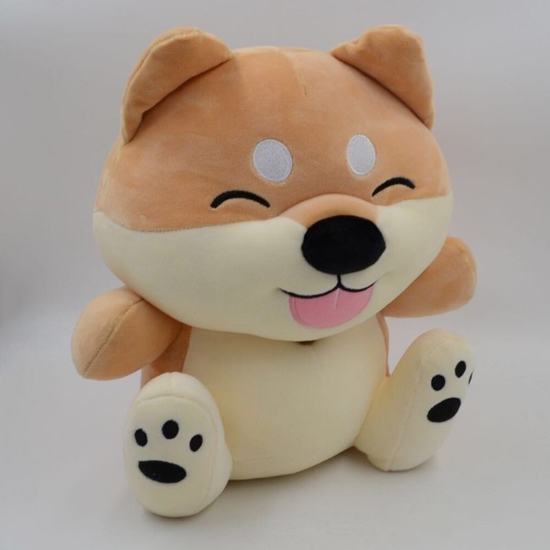 Boneka Anjing Shiba Inu Stand 45cm Husky Jumbo Lucu Murah Lembut Dan Empuk