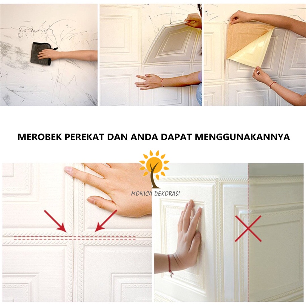 1 Wallpaper Dinding Foam 3D Sticker Series  70 x 70 CM Walpaper Stiker Dinding Dekorasi Kamar-7