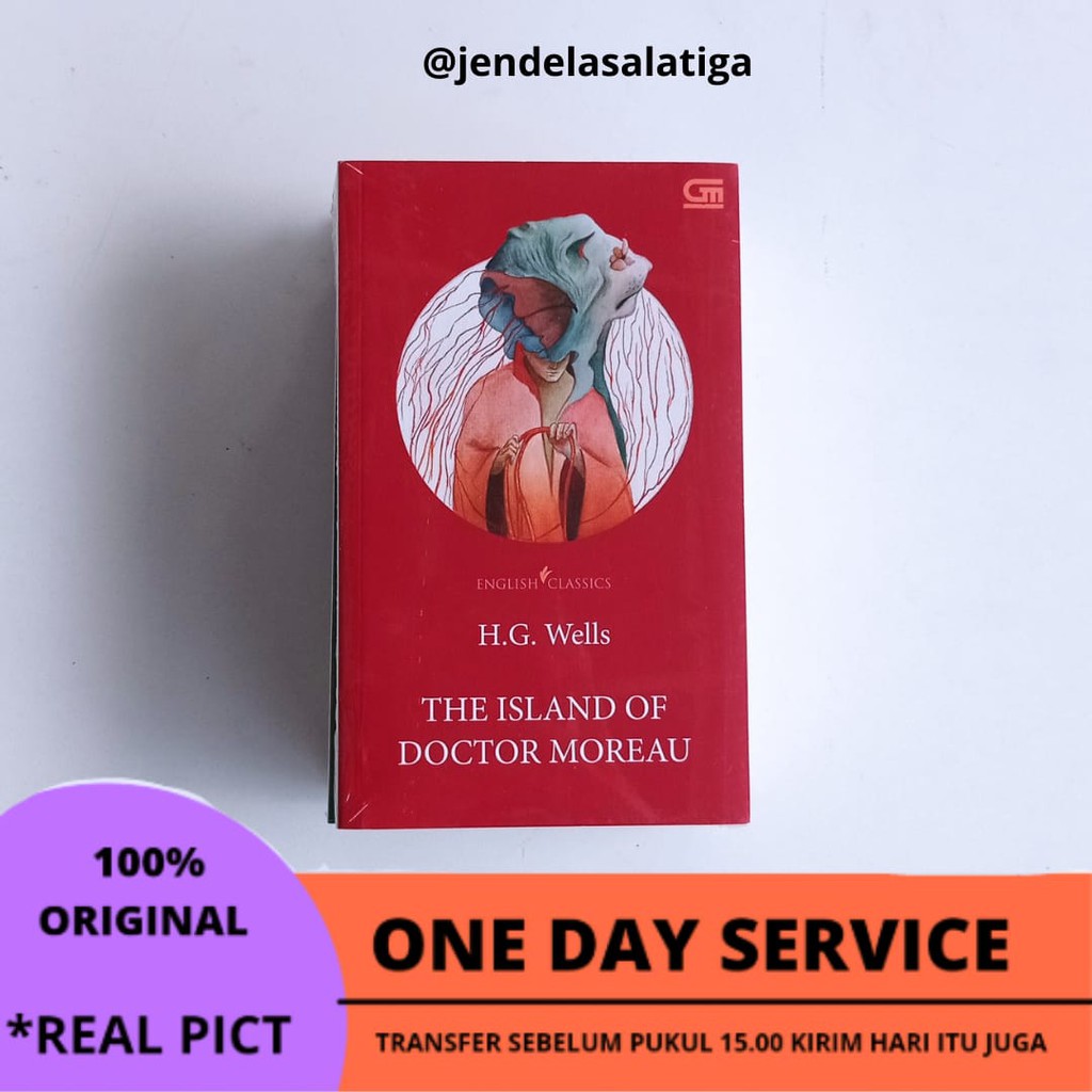Koleksi Buku Novel Bahasa Inggris - Jane Austin Pride and Prejudice , Persuasion , Frankenstein SERI ENGLISH CLASSIC - English Novel-DOCTOR MOREAU