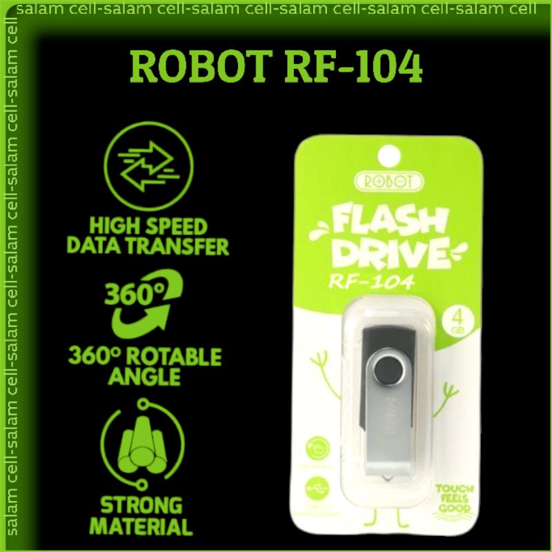 Flashdisk ROBOT RF104 4GB Flashdisk FlashDrive USB Drive Original Garansi