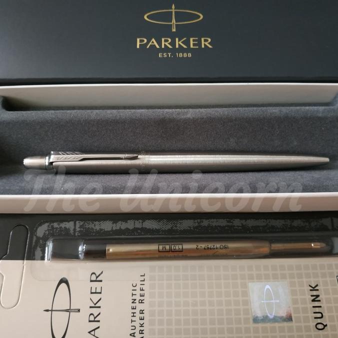 

Paket 1 Klik: 1pcs Parker Jotter SS CT Ballpoint+1pcs Refill Ballpoint