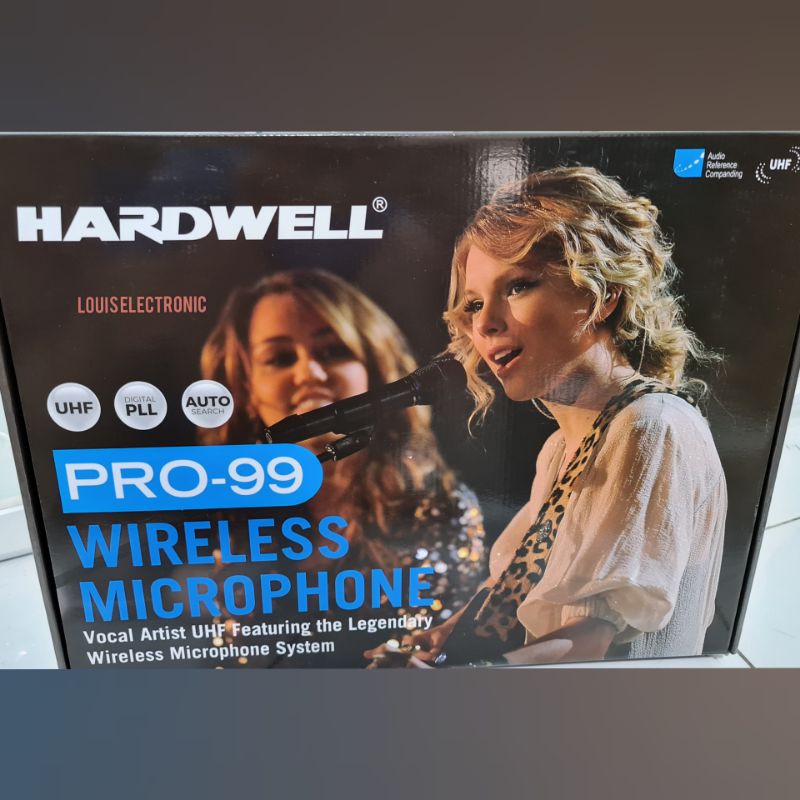 Mic Wireless Hardwell Pro 99 Multi Channel UHF Microphone Original