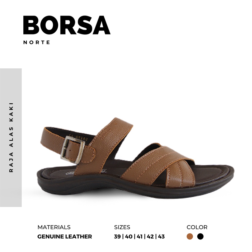 SEPATU SANDAL PRIA KULIT ASLI | BORSA - NORTE