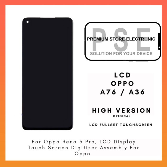 LCD Oppo A76 / Oppo A36 ORIGINAL Fullset Touchscreen - Parts Garansi