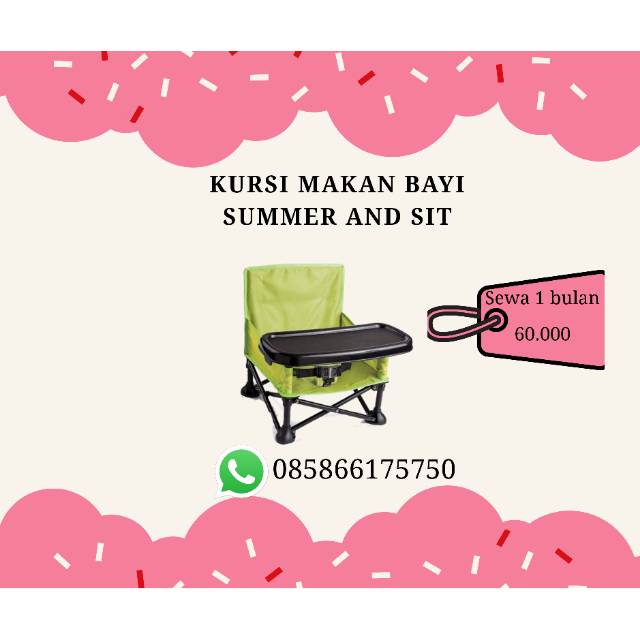 Booster seat kursi  makan bayi  summer pop n sit Shopee 