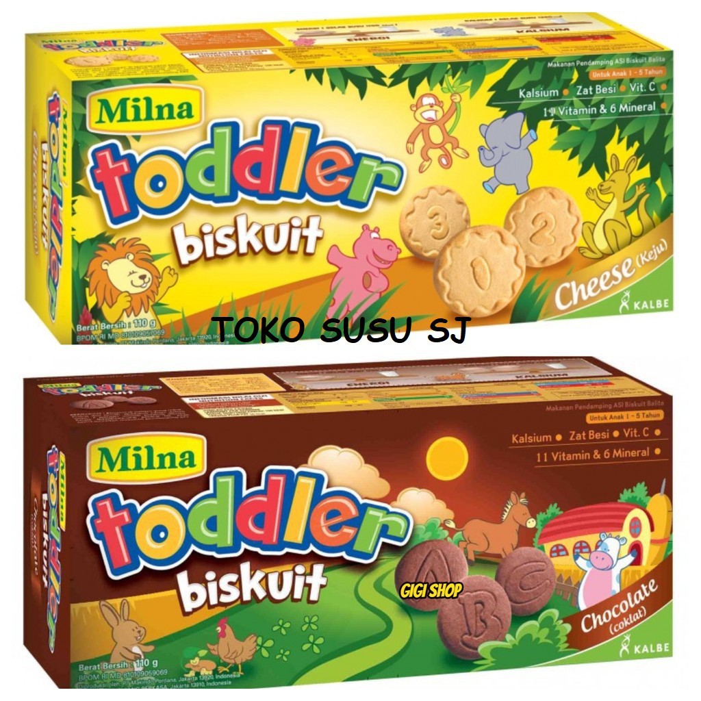 MILNA TODDLER BISKUIT COKLAT 110 GR / MILNA TODDLER KEJU 110 GR/KINDER biskuit