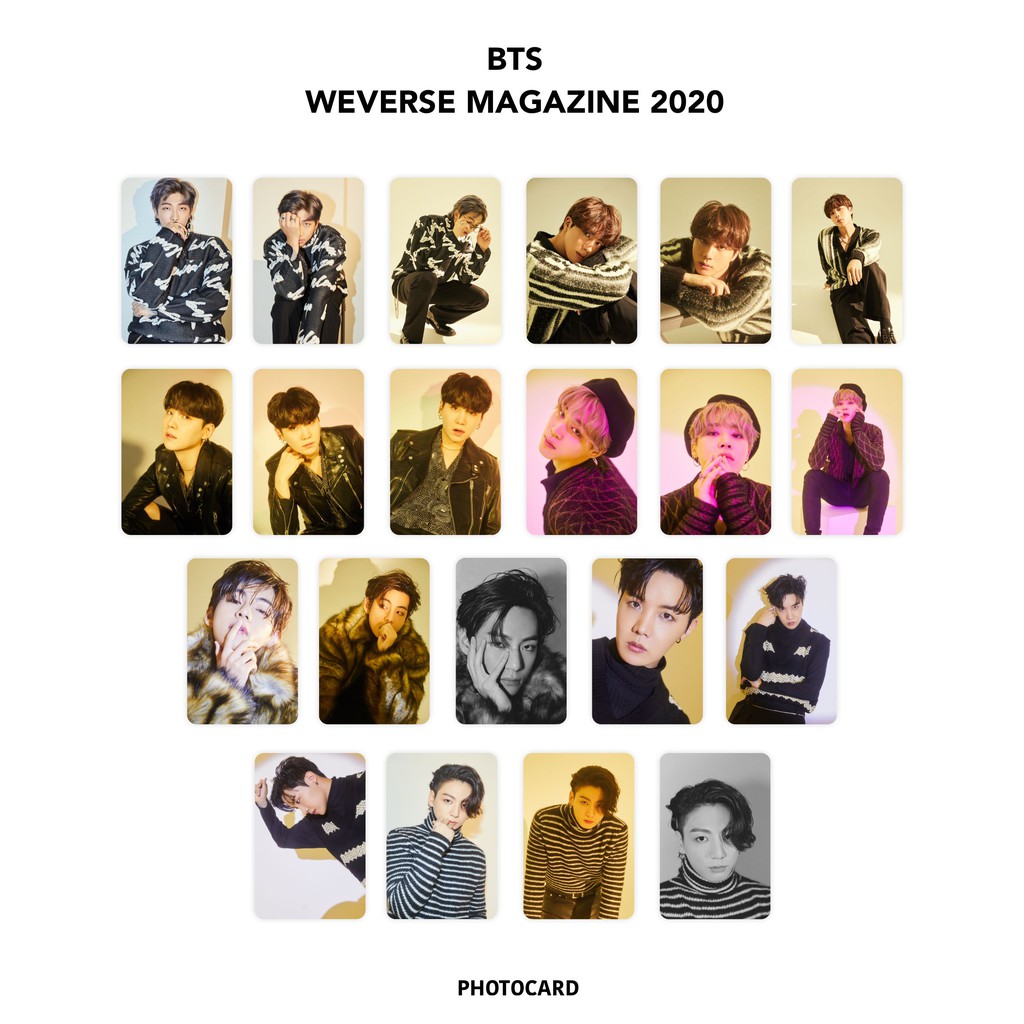 Photocard BTS X Weverse Magazine 2020 Isi 21 pcs