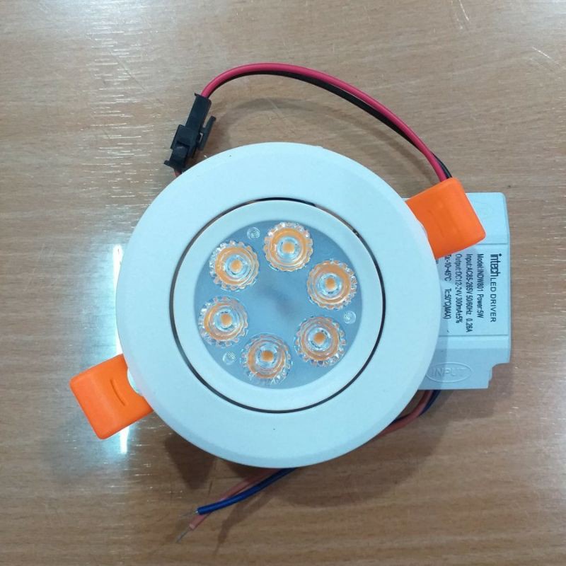 LAMPU PLAFON LED Downlight 5W 3&quot; 6 Mata INDW801 INTECH 3W  2&quot; 3 Mata Putih/ Kuning