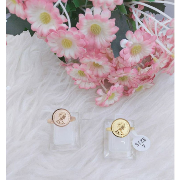 Fourfashion Cincin Titanium Termurah Koin Romawi Kekinian