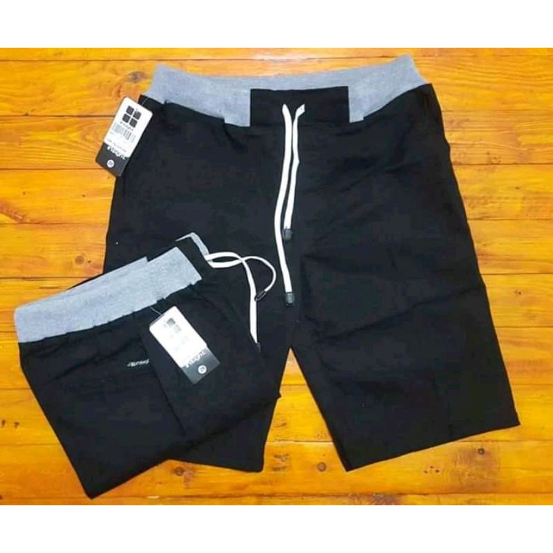 CELANA CARGO PENDEK SIZE 27-38 HITAM MOCA GREY CREAM-Pendek rip hitam
