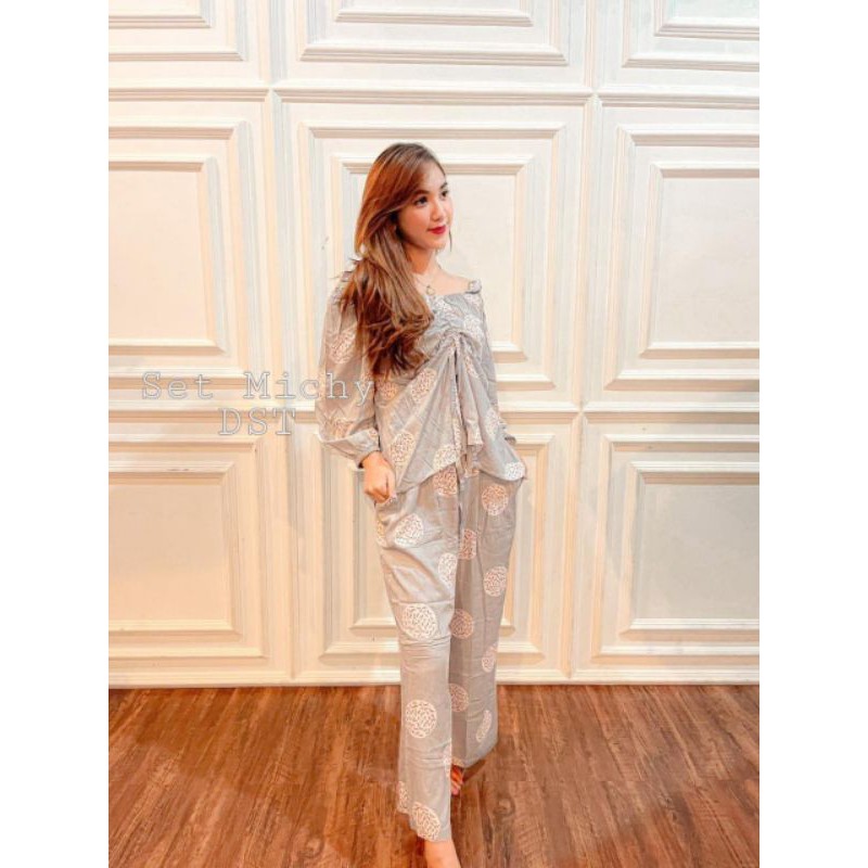 Set Michy By DST/ One Set Serut/ Pakaian Wanita/ One set Crop