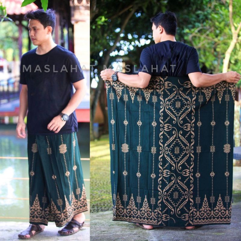 SARUNG PRIA TERBARU MOTIF TEROMPAH SHOLAT DEWASA SARUNG MOTIF BALIMUN SARWON-Pd p