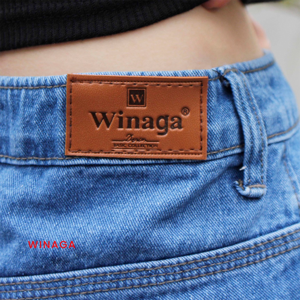 WINAGA- HighWaist Boyfriend Jeans / Boyfriend Jeans Wanita / Basic Jeans Denim / Celana Panjang Jeans / Denim Jeans