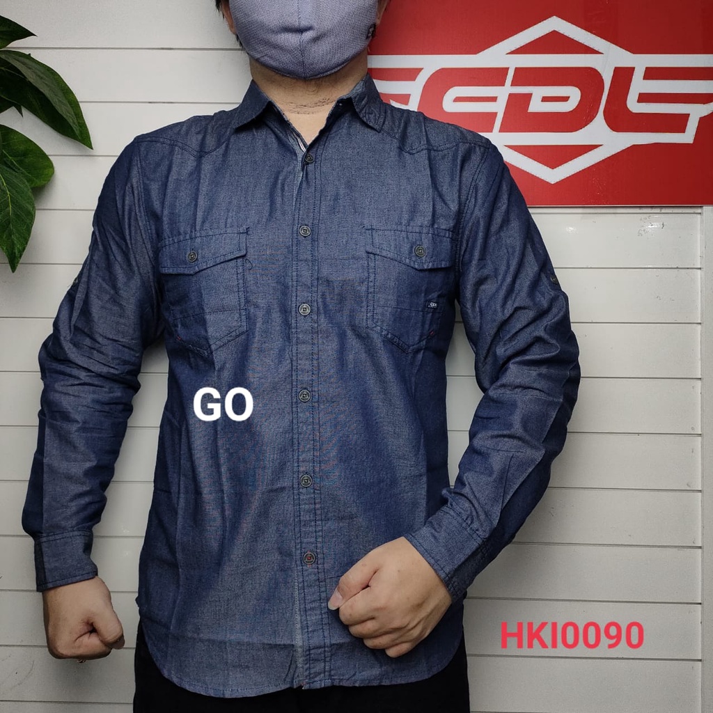 gof KBSR CDL By (CARDINAL) KEMEJA PANJANG Pakaian Pria Kemeja Hem Casual Slimfit REGULER Lengan Panjang Motif Distro Original