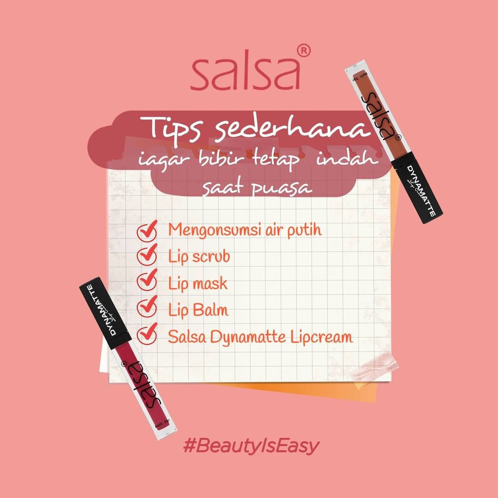 SALSA DYNAMATTE LIP CREAM / LIPCREAM - BEBAS PILIH