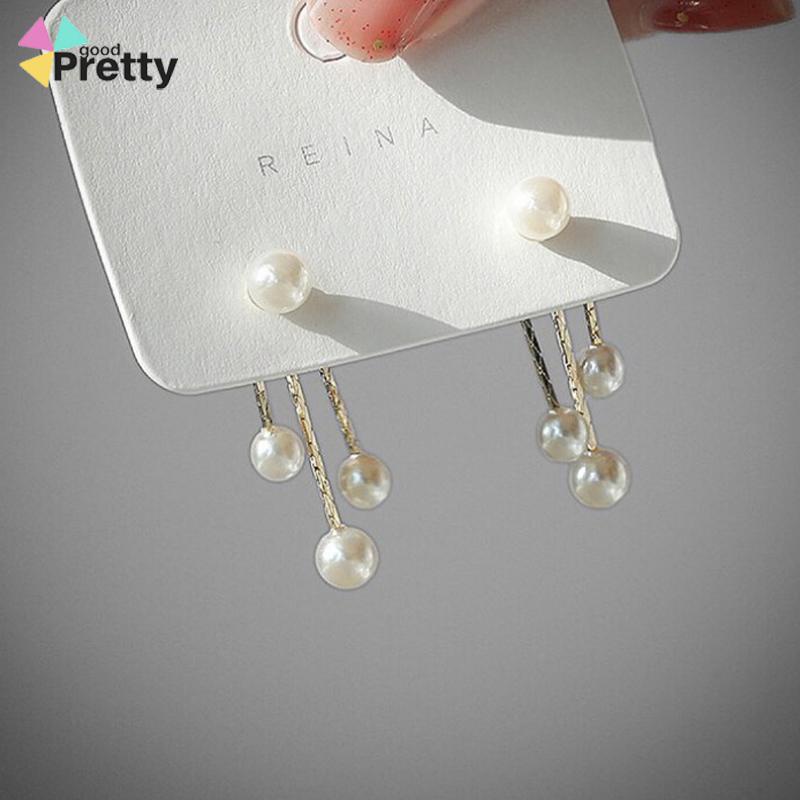 Anting Tusuk Silver S925 Gantung Belakang Wanita Hias Mutiara - PD